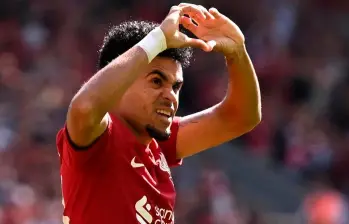Luis Díaz dice que está feliz en Liverpool y que su deseo es continuar en el club inglés. FOTO X-LIVERPOOL