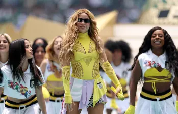 Shakira también participó en el espectáculo inaugural del Mundial de 2026, donde interpretó Dai Dai junto al cantante nigeriano Burna Boy. FOTO: GETTY