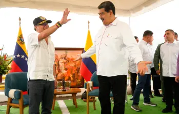 El presidente de Colombia, Gustavo Petro, y el presidente de Venezuela, Nicolás Maduro, restablecieron relaciones diplomáticas entre los dos países desde 2022. FOTO Presidencia de Colombia