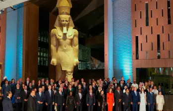 Con la presencia de decenas de invitados se inauguró el Gran Museo Egipcio. FOTO cortesía Presidencia Colombia