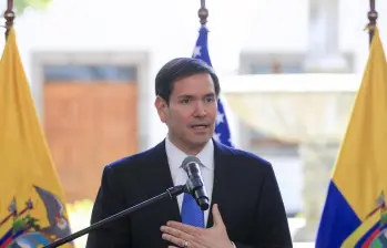 El secretario de Estado estadounidense, Marco Rubio, habló sobre la presunta vinculación entre las disidencias de las Farc, el ELN y el régimen venezolano de Nicolás Maduro. FOTO: XinhuA