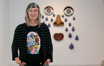 Andrea Echeverri y su exposición de cerámica. FOTO Colprensa