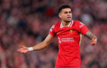 Luis Díaz todavía no define su futuro con el Liverpool, y no se sabe si continuará o no en el conjunto inglés. FOTO: GETTY