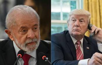 El presidente de Brasil, Luiz Inácio Lula da Silva; y el presidente de Estados Unidos, Donald Trump. FOTO: Getty.