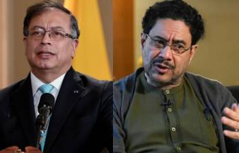 Presidente Gustavo Petro e Iván Cepeda, candidato presidencial. Fotos: AFP