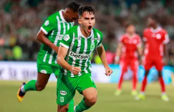 El futbolista Juan Manuel Rengifo suma cinco celebraciones en 23 partidos oficiales disputados con Atlético Nacional. Foto: Manuel Saldarriaga