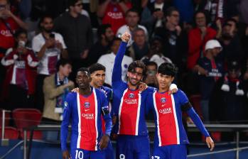 El futbolista español Ferran Torres (en el centro de la foto), es uno de los goleadores de la Liga de Campeones que recién empieza. Foto: AFP