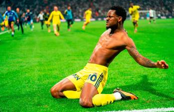 Jhon Jader Durán no anotaba con su equipo desde el 12 de agosto, cuando festejó frente al Feyenoord en una victoria 5-2. Después sufrió una lesión que lo mantuvo fuera de las canchas hasta el 23 de octubre. FOTO GETTY 