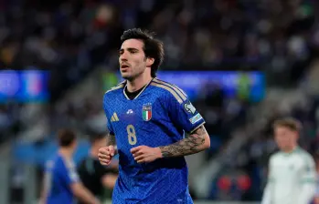 Sandro Tonali anotó el primer gol para la “Azzurri” al minuto 56. FOTO: X AZZURRI