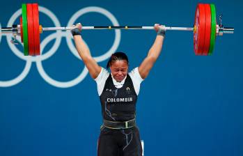 La antioqueña Mari Leivis Sánchez le entregó la tercera medalla al país, y segunda en las pesas de París. FOTO GETTY