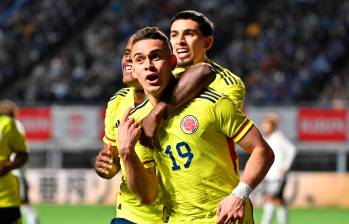 Rafael Santos Borré ajustó su segundo tanto en la Eliminatoria. FOTO AFP