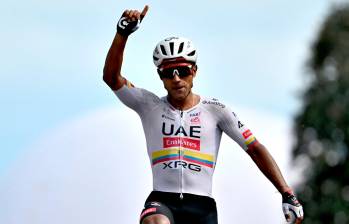 El ecuatoriano Jhonatan Narváez alcanzó su cuarto triunfo en la historia del Giro de Italia. FOTO GETTY