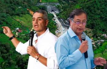 Uno de los temas que más ha enfrentado al gobernador y al presidente han sido los recursos a cargo de la Nación para terminar el Túnel del Toyo. FOTOS EL COLOMBIANO y Cortesía