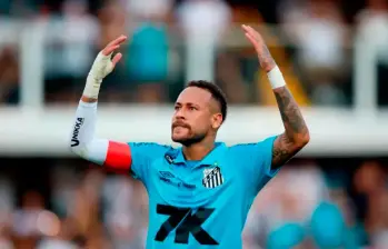 El delantero brasileño Neymar, de 33 años, es una de las figuras del Santos brasileños. Foto: Getty