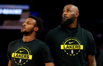 LeBron James y su hijo Bronny viven sus primeros playoffs juntos. Ahora deben enfrentar al campeón actual, Oklahoma City Thunder en semifinales de conferencia. La serie empieza este 4 de mayo. FOTO GETTY
