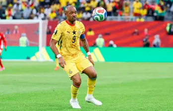 Jordan Ayew es el referente y capitán de Ghana, que buscará el pase a los octavos de final del Mundial frente a Colombia. FOTO getty 