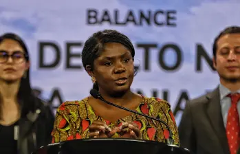 Bogotá. Mayo 24 de 2023. La Vicepresidenta Francia Marquéz dió una rueda de prensa para dar un balance de la visita de alto nivel que realizó al continente Africano. (Colprensa - Camila Díaz)