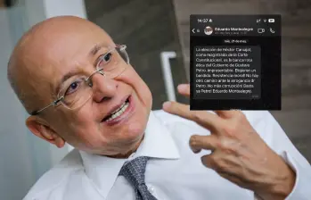 Montealegre es uno de los asesores del controvertido decreto que impulsa el Gobierno Nacional para realizar, a como de lugar, la consulta popular. Foto: Colprensa