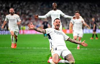 Joselu, la figura inesperada, ingresó desde el banco y realizó los goles de la victoria al minuto 88 y 90+1. FOTO Getty