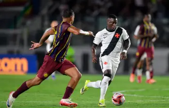 Marino Hinestroza aún no ha sido titular en Vasco da Gama. El conjunto brasileño jugará la Copa Sudamericana. FOTO AFP