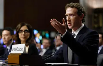 Mark Zuckerberg durante una conferencia internacional. FOTO: GETTY