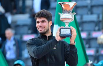 Carlos Alcaraz, que el 5 de mayo pasado cumplió 22 años, se ubica en el tercer puesto del ranking ATP. Se prepara para Roland Garros. FOTO Getty
