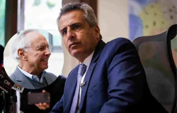 Luis Fernando Velasco, exministro del Interior; y Ricardo Bonilla, exministro de Hacienda, ambos del Gobierno Petro. Foto: Colprensa