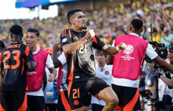 El lateral derecho Daniel Muñoz es el goleador de la Selección Colombia en la Copa América 2024 con 2 tantos. FOTO getty