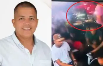 El ataque ocurrió mientras el secretario de gobierno veía el partido de fútbol entre Colombia y Venezuela. Imagen: redes sociales y captura de video. 
