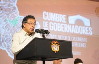 El presidente Gustavo Petro estuvo en Boyacá junto con varios gobernadores del país donde se discutió el tema de la seguridad y la crisis fiscal. FOTO: Presidencia