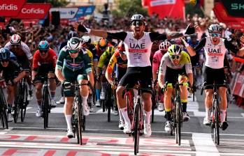 Juan Sebastián Molano, quien llegó a ser campeón bolivariano y panamericano de pista, es uno de los mejores velocistas colombianos en el pedalismo de ruta mundial. Ganar en el Giro de Italia, entre sus metas. FOTO GETTY