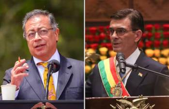 Gustavo Petro, presidente de Colombia; y Rodrigo Paz Pereira, presidente de Bolivia. FOTO: Cortesía redes.