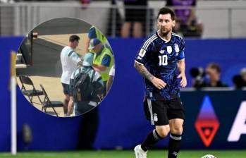 Lionel Messi fue estrictamente requisado en el aeropuerto antes de viaje a Miami. Foto: Getty Images y captura video @nottrig_