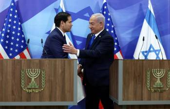 Marco Rubio y Benjamin Netanhayu durante su encuentro para fortalecer el vínculo entre Israel y Estados Unidos. FOTO: AFP