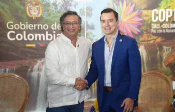 El presidente de Colombia, Gustavo Petro, dejó la puerta abierta para un diálogo con su homólogo ecuatoriano Daniel Noboa, tras la confrontación arancelaria. FOTO: Colprensa