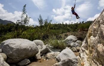 Imagen de referencia del cruce de un río con una garrucha. Foto: Julio César Herrera E.
