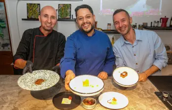 Oscar Giraldo, Jonatan Lopera, Esteban Bedoya son los miembros de este proyecto culinario. FOTO esneyder gutiérrez
