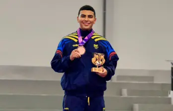 Nicolás Gamboa ocupó el tercer lugar en +84 kg del karate. Foto: Tomada de redes @OlimpicoCol