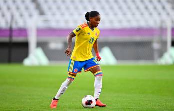 Sintia Cabezas, delantera de la Selección Colombia Sub-20 que participa en el Mundial de Polonia. FOTO GETTY
