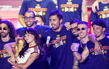 Aitana logró que ‘Superestrella’ trascendiera la música y se convirtiera en una canción asociada a grandes celebraciones deportivas en 2026. FOTO: AFP. 
