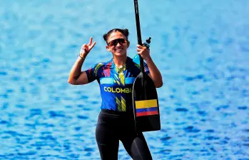 Manuela Gómez marcó un hito para Colombia en los Olímpicos de París 2024, pero hoy carece del apoyo del Gobierno para seguir compitiendo y representando al país. FOTO COC