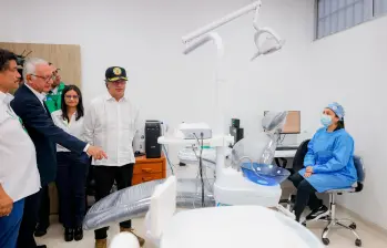 El presidente visitó el municipio de Los Patios, donde el Gobierno construye un hospital. FOTO CORTESÍA PRESIDENCIA