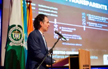 El alcalde dio la información en el marco de un acto en el Día Nacional Contra la Corrupción, en Eafit. FOTO: CORTESÍA