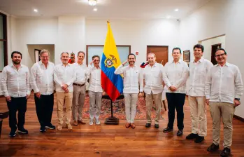 El presidente Abelardo de la Espriella se reunió en Barranquilla con representantes de los principales grupos empresariales y financieros del país. FOTO Cortesía.