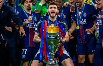 Kvicha Kvaratskhelia ganó su segunda Champions con el PSG. FOTO: GETTY