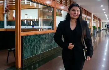 Karen Manrique, representante por las curules de paz, cuando compareció ante la Corte Suprema en 2024. Foto: Colprensa.