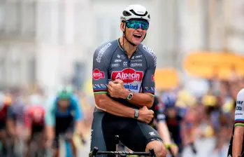 El ciclista neerlandés Mathieu Van der Poel ganó la segunda etapa de Tour de Francia en su carrera deportiva. La anterior se remontaba a 2021. FOTO: TOMA DEL X DE @LeTour