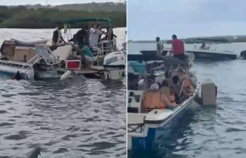Un accidente marítimo ocurrió este 10 de junio de 2026 en San Andrés, Colombia. FOTOS: Capturas de video 