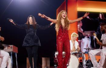 Laura Pausini y Shakira en vivo en Madrid. FOTO: cortesía Nicolás Gerardin