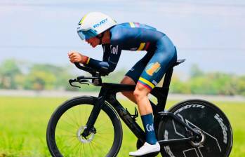 José Manuel Posada, de 17 años, es una de las nuevas promesas del ciclismo colombiano. FOTO CORTESÍA ÁNDERSON BONILLA